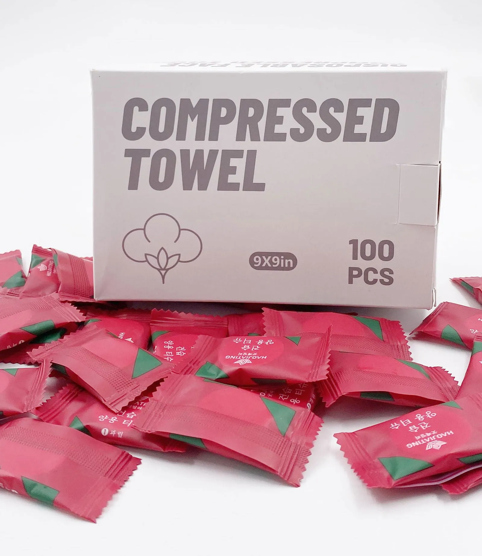 100 Pcs Mini Compressed Towels, Disposable Face Compressed Towel, Compressed Hand Wipe, Camping towel, Portable Compressed Coin Tissue for