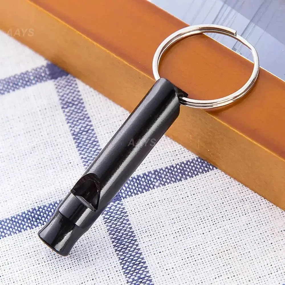 1Pcs Multifunctional Aluminum Emergency Survival Whistle Keychain For Camping Hiking Outdoor Tools Training Whistles Of Survival