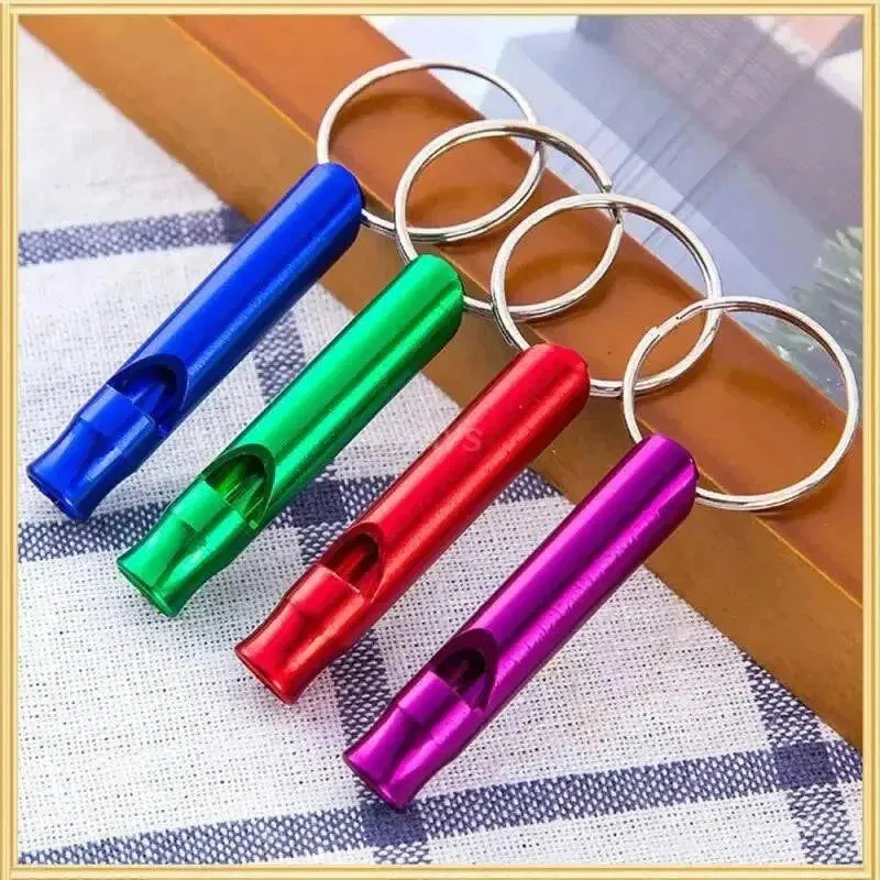 1Pcs Multifunctional Aluminum Emergency Survival Whistle Keychain For Camping Hiking Outdoor Tools Training Whistles Of Survival