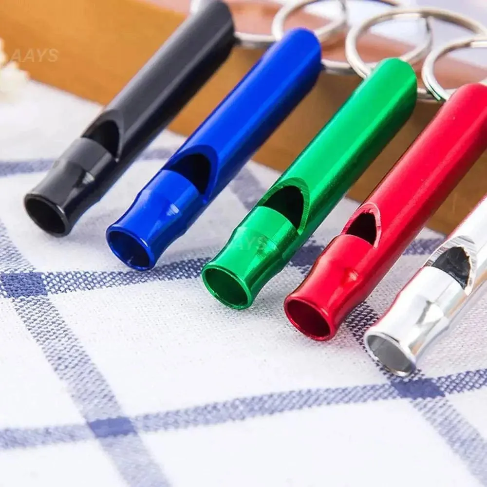 1Pcs Multifunctional Aluminum Emergency Survival Whistle Keychain For Camping Hiking Outdoor Tools Training Whistles Of Survival