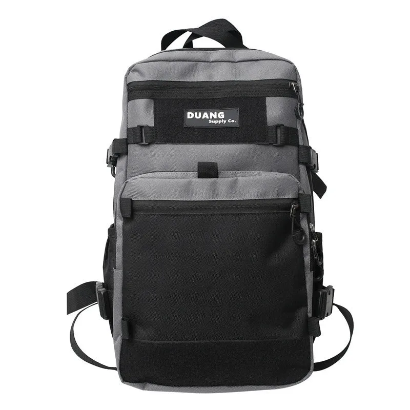 2022 Korean Style Dark Harajuku Large Capacity Casual Backpack Street Fashion Cool Design Sense College Students' Backpack Men