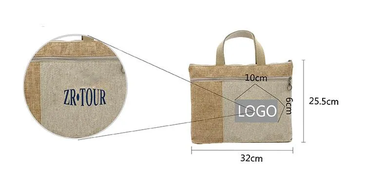 A4 Document Bag With Two Zippered Compartments