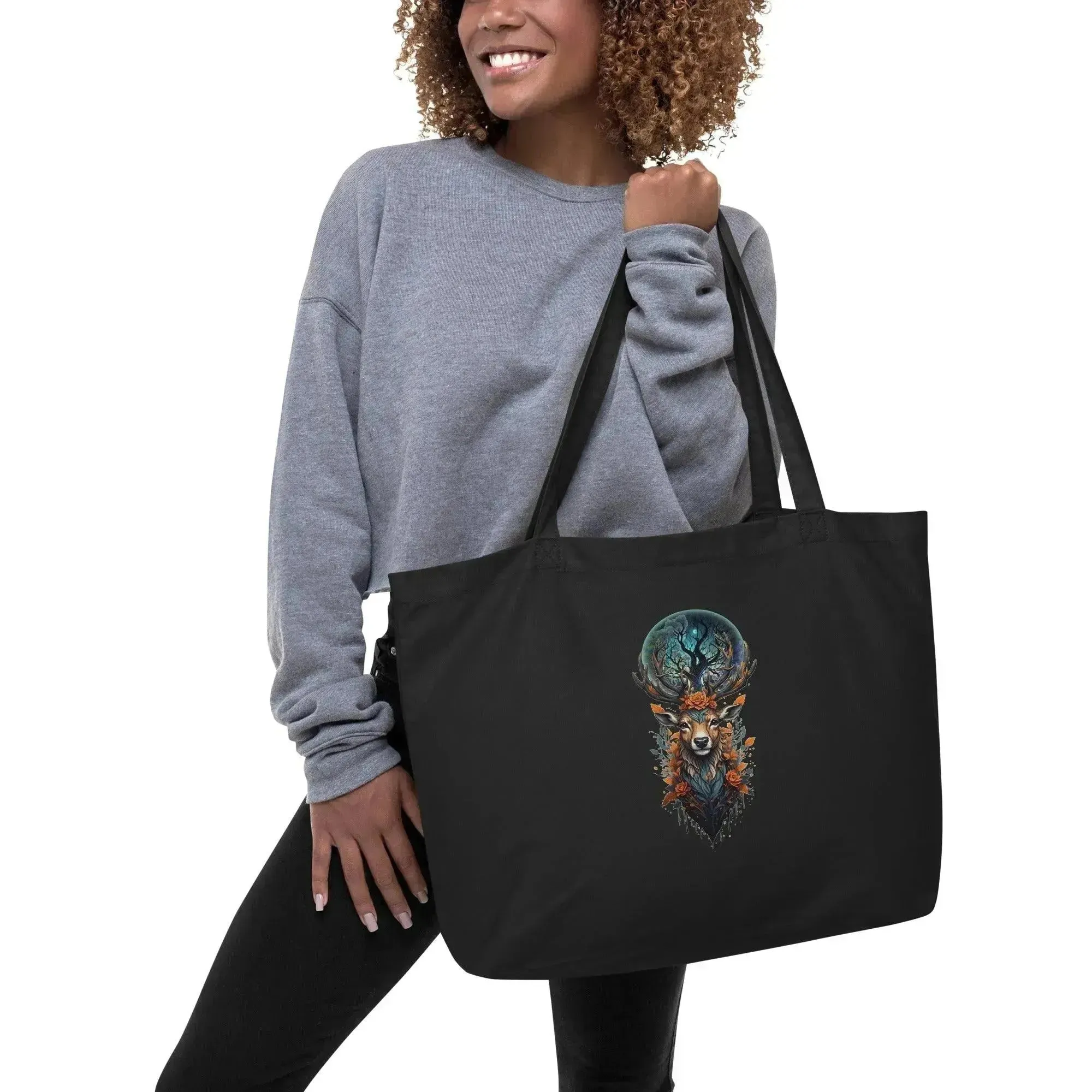 Aesthetic Antlered Deer Tote Bag