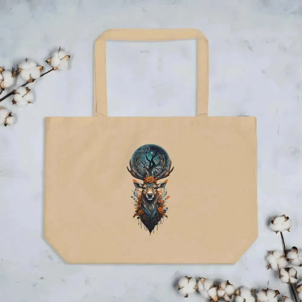 Aesthetic Antlered Deer Tote Bag