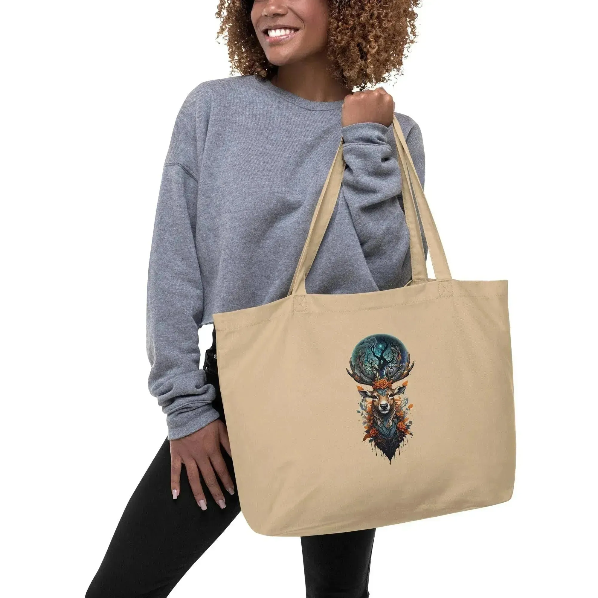 Aesthetic Antlered Deer Tote Bag