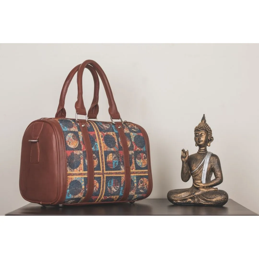 African Art - Handbag & Classic Zipper Wallet Combo