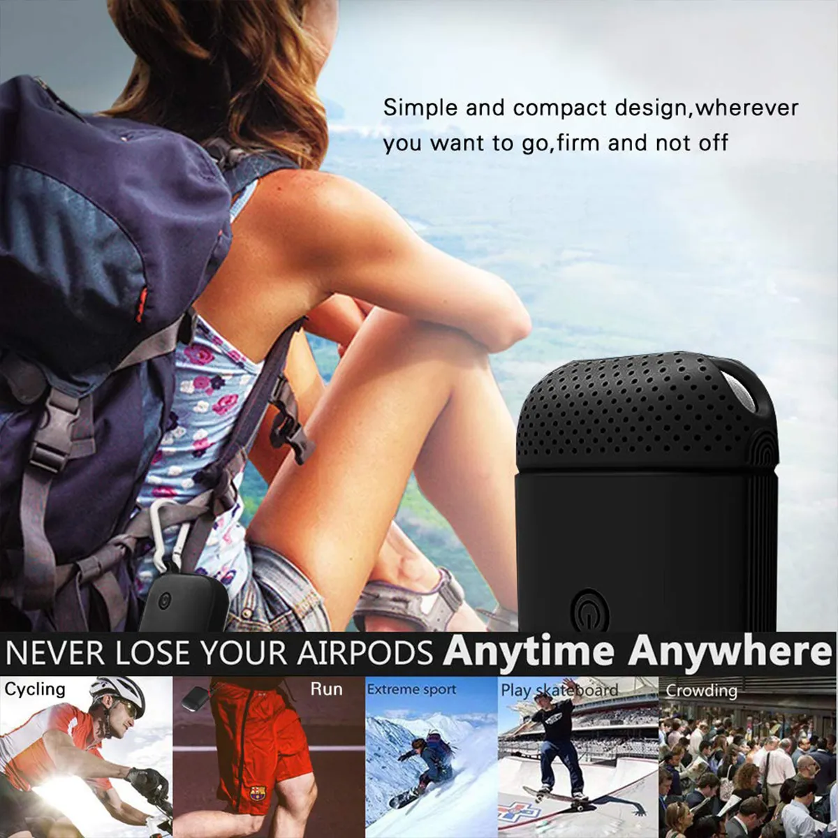 AirPods Black Silicone Protective Case Cover (Dotted)