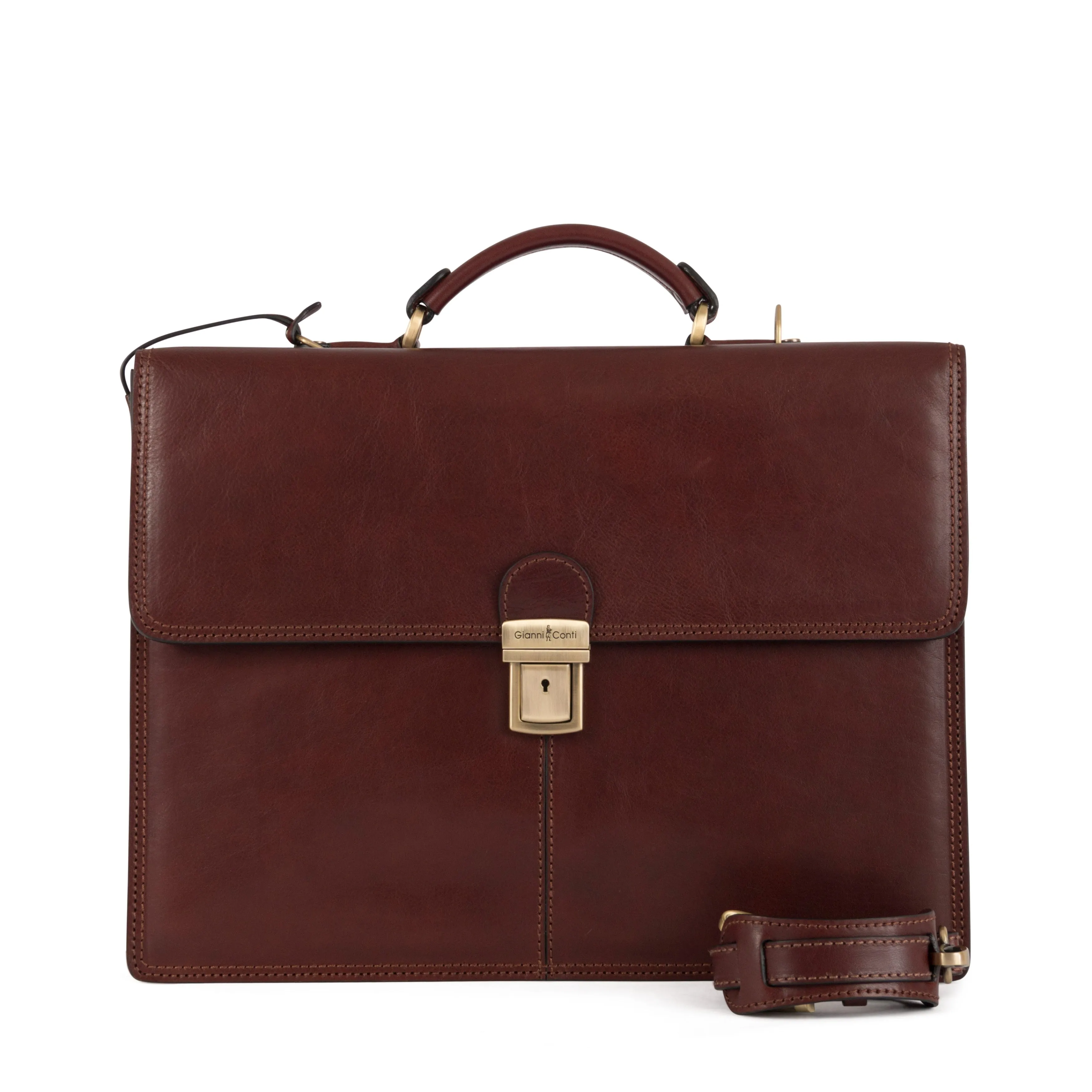 ALEXIS Gianni Conti Italian Leather Briefcase