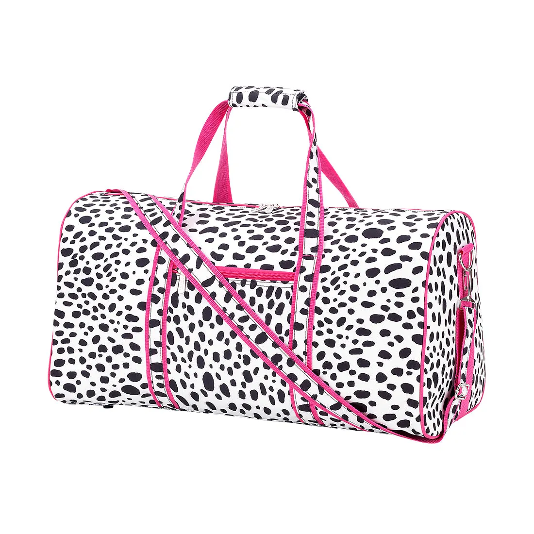 Animal Print Spots Custom Overnight Bag with Embroidered Name or Monogram, Weekend Travel Bag, Sports Bag, Dance Bag, Boys Duffel Bag, Girls Bag