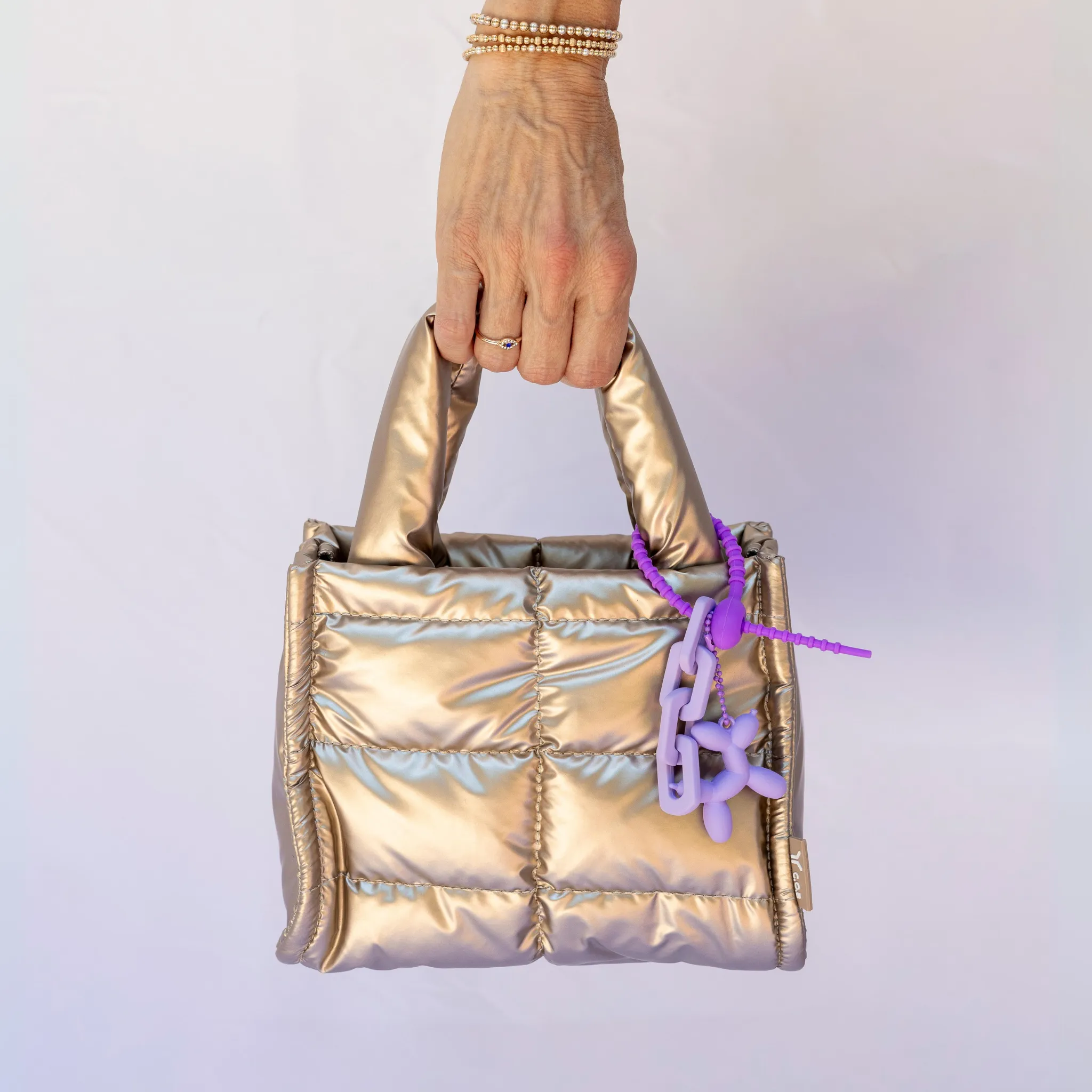 Anytime Small Gold Handbag