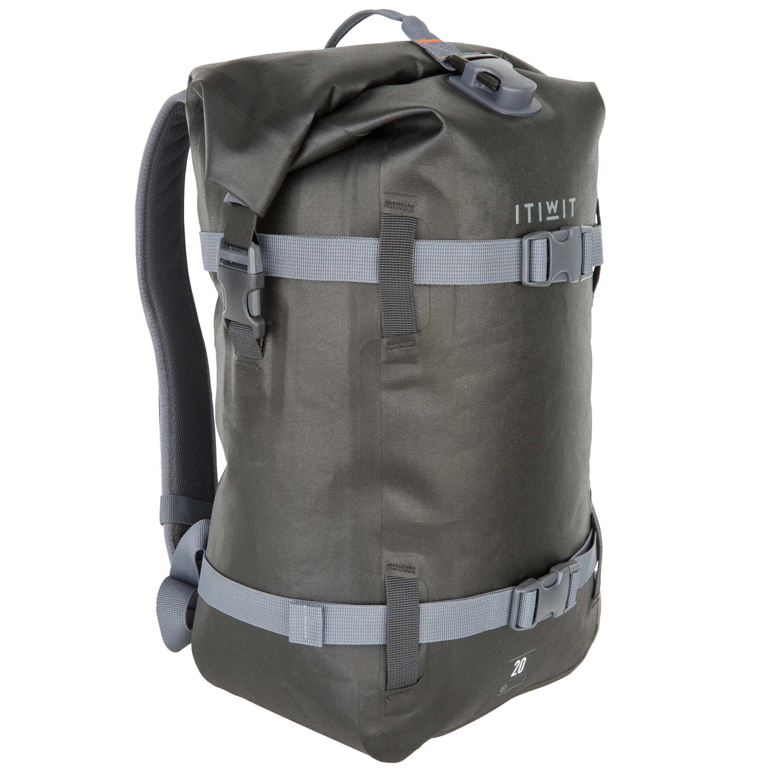 Backpack waterproof 20 l dark gray ITIWIT, carbon gray