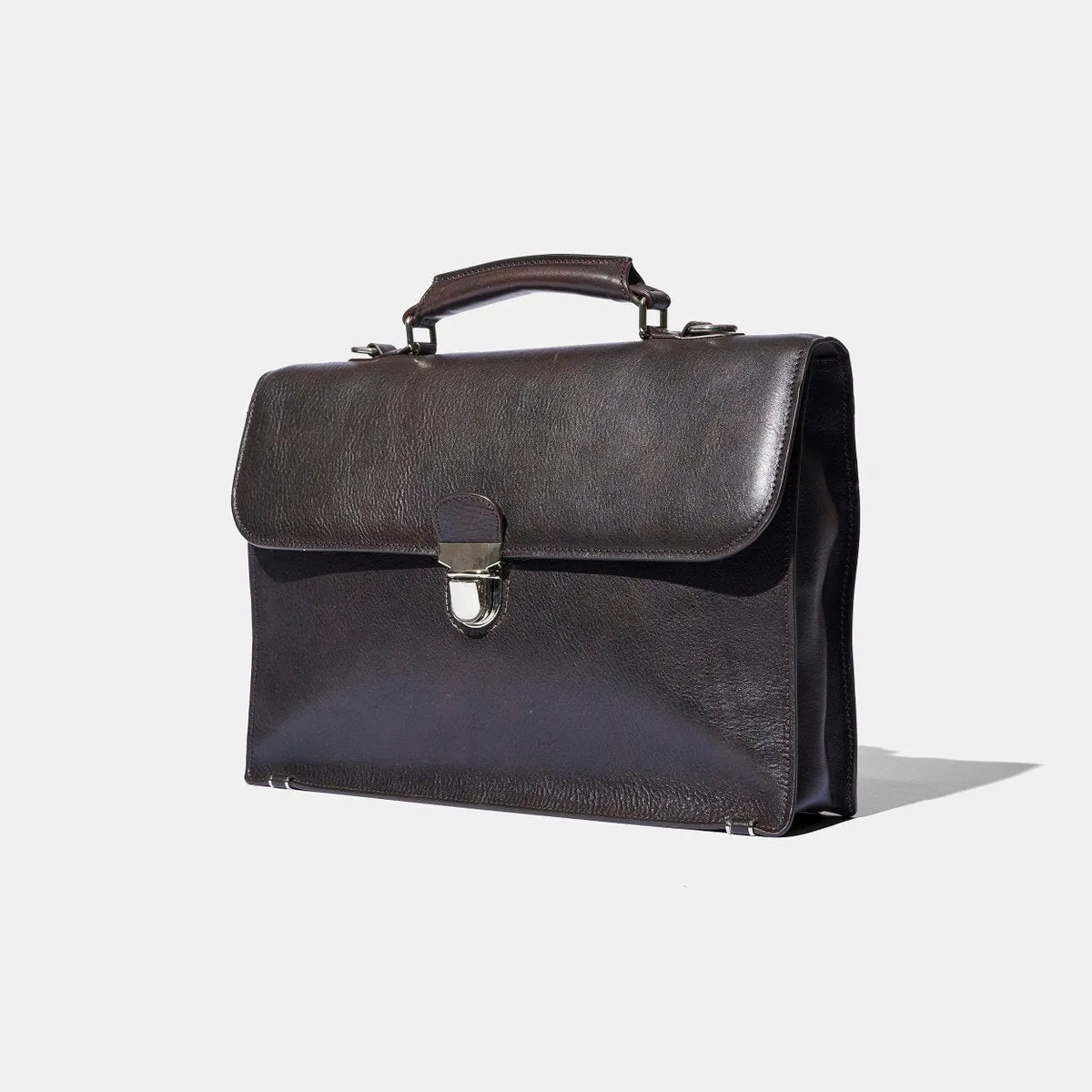 Baron - Small Briefcase BLACK GRAIN LEATHER