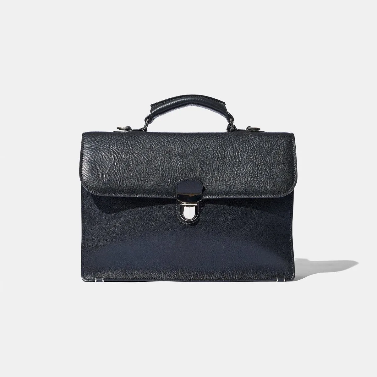 Baron - Small Briefcase BLACK GRAIN LEATHER