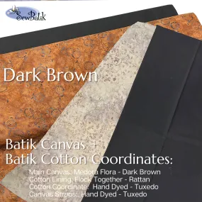 Batik Canvas (2)   (2) Cotton Coordinate Pack - Dark Brown