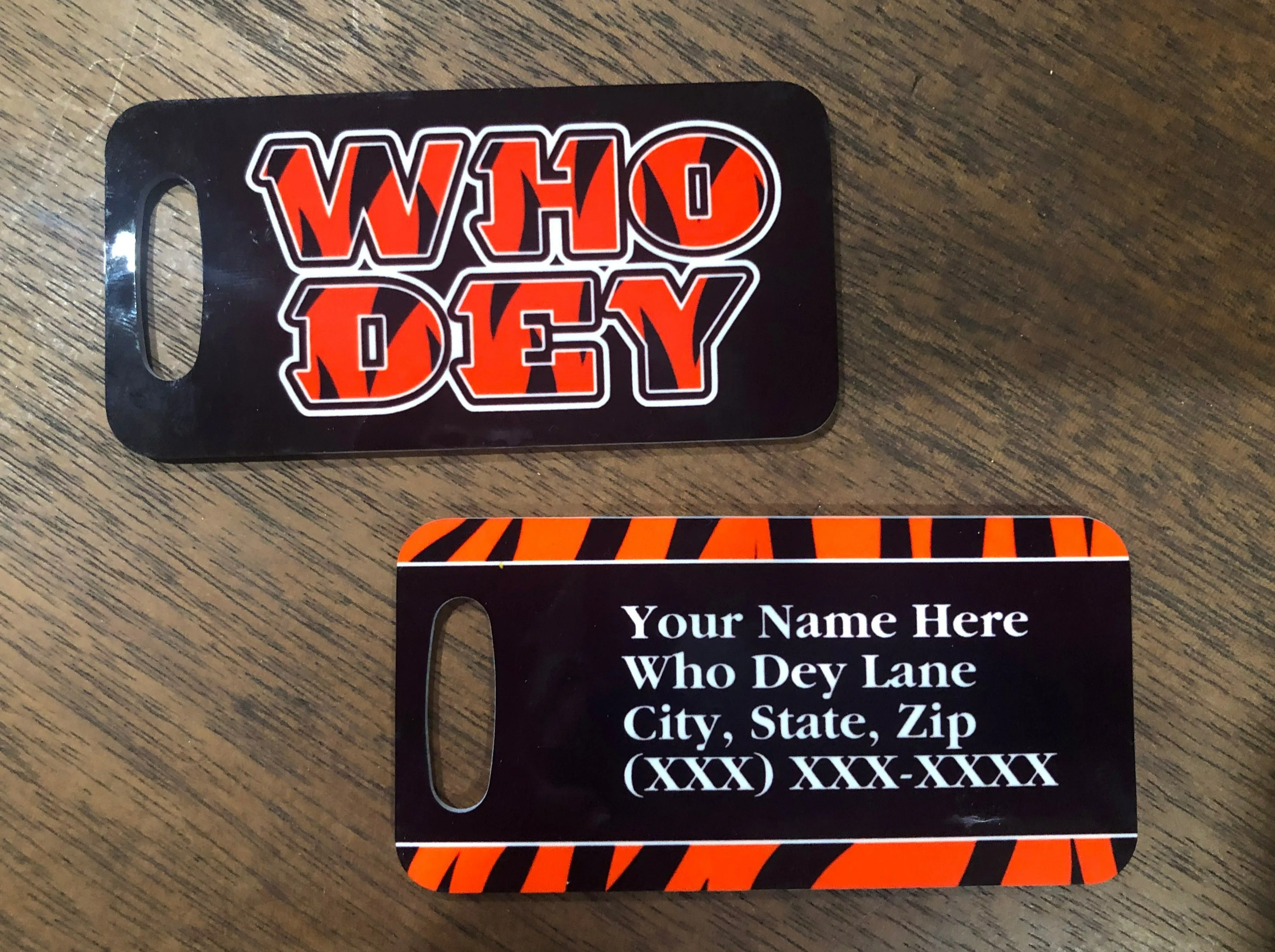 Bengals Custom Bag Tags