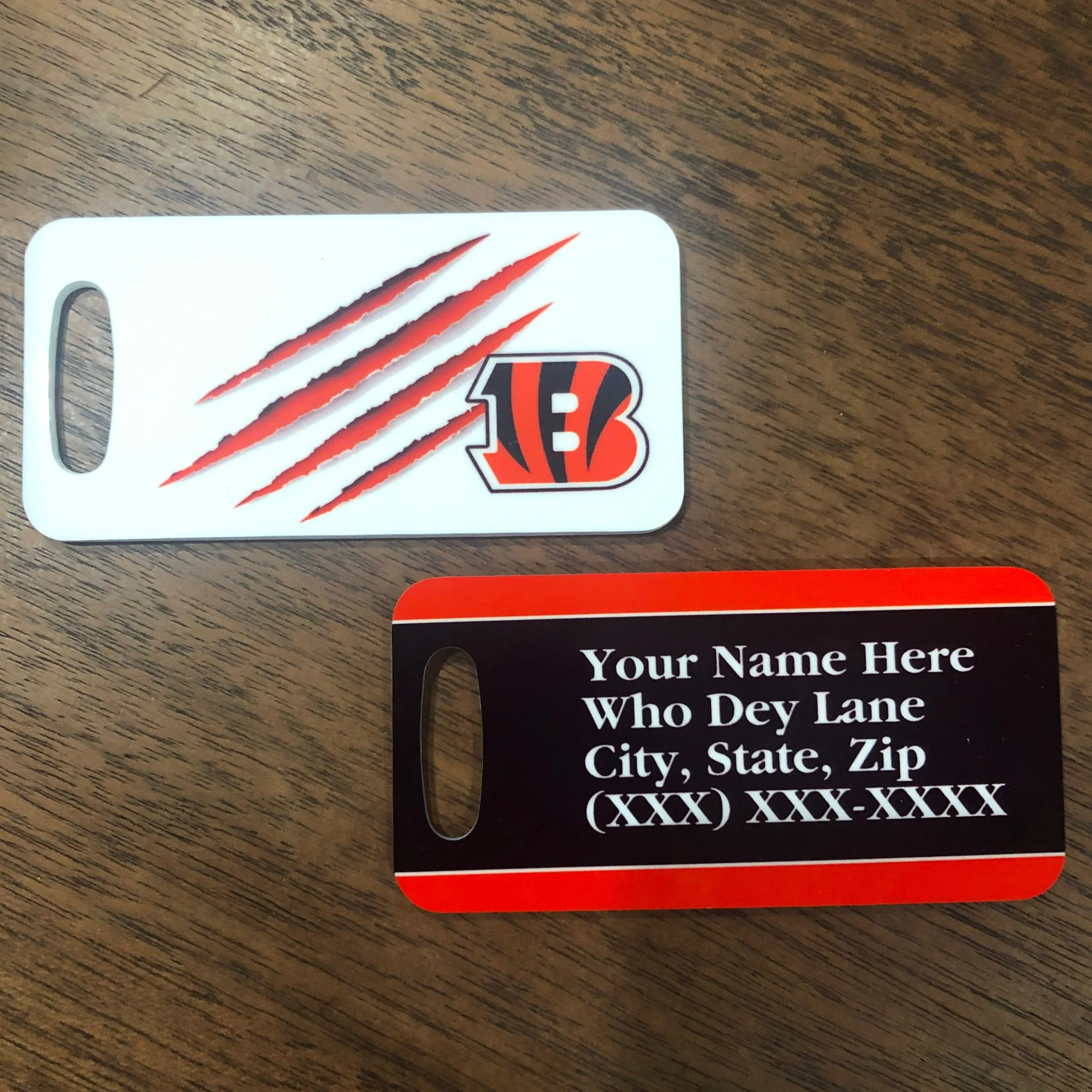 Bengals Custom Bag Tags