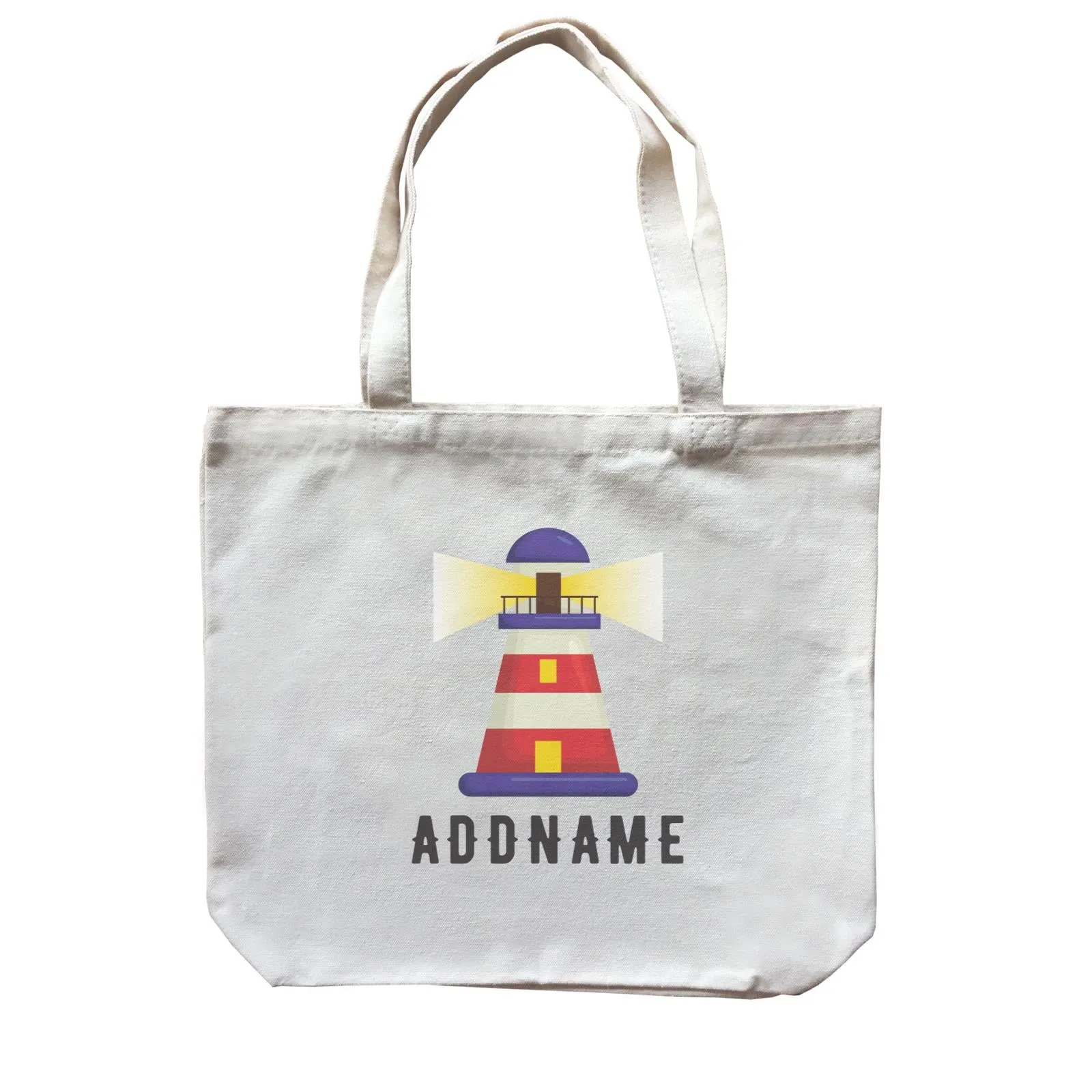 Birthday Sailor Lighthouse Addname Canvas Bag