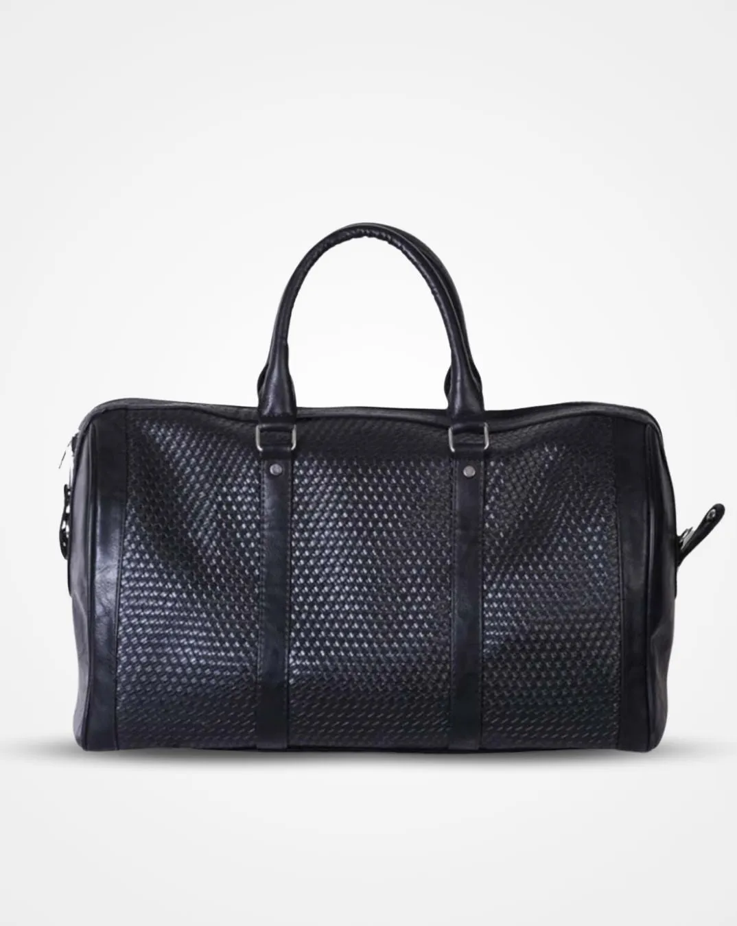 Black Weaved Duffel / Luggage Bag with a Laptop Sleeve