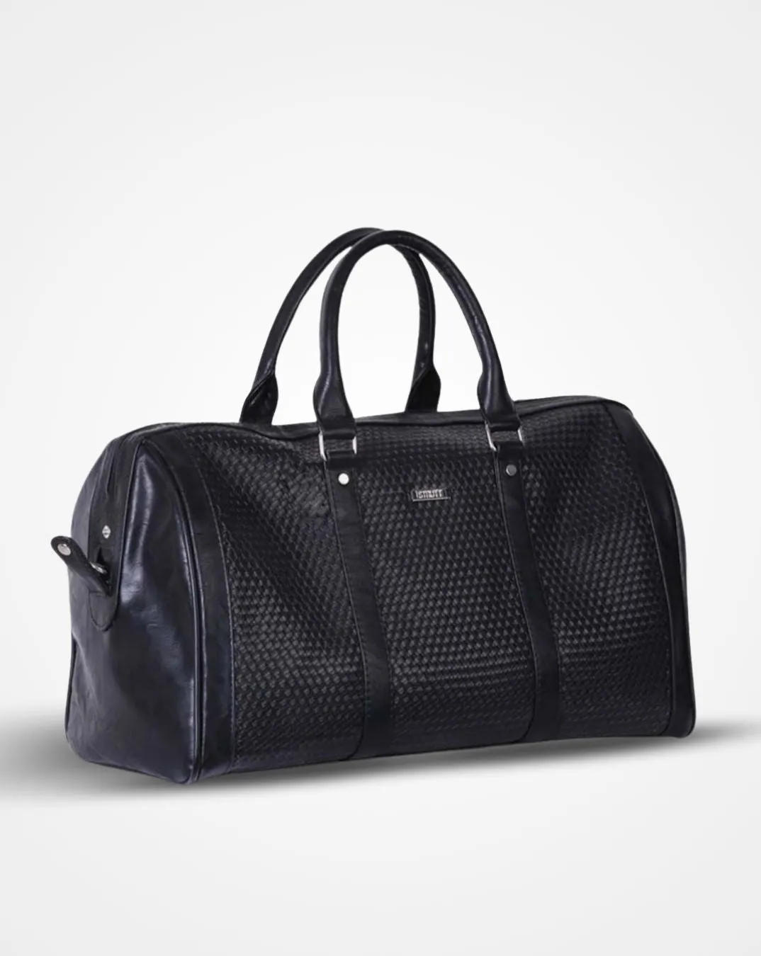 Black Weaved Duffel / Luggage Bag with a Laptop Sleeve