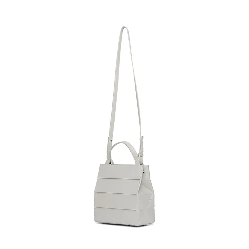 Block Small Foldable Handbag - Gray