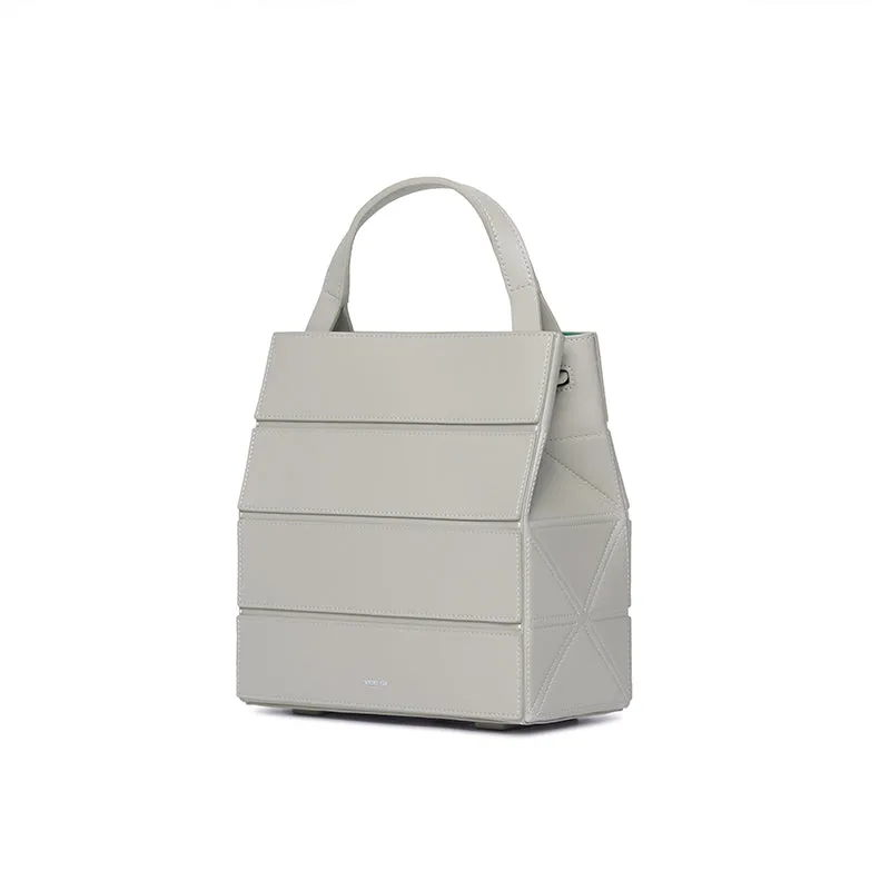 Block Small Foldable Handbag - Gray