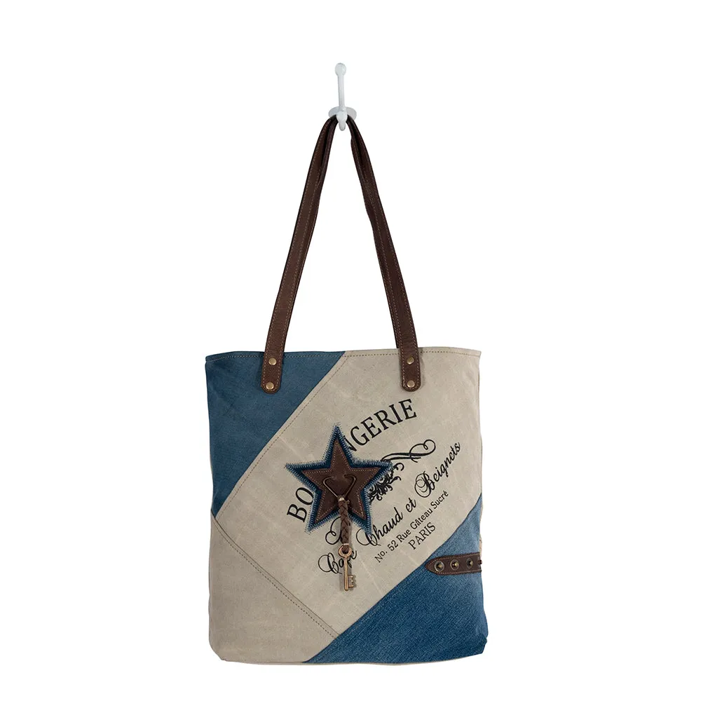 Blue Star Key Tote Bag