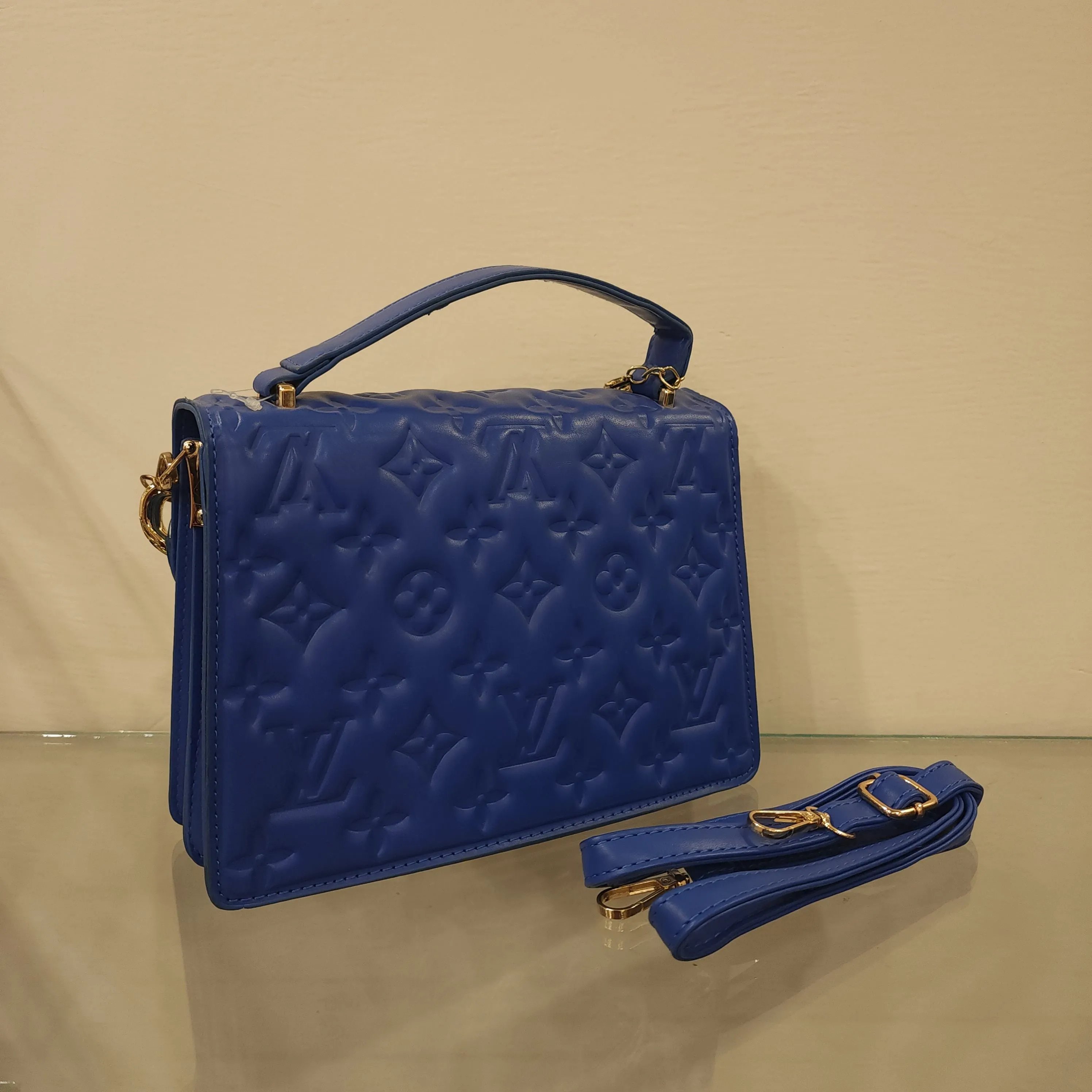 Blue Two Pcs handbag Set