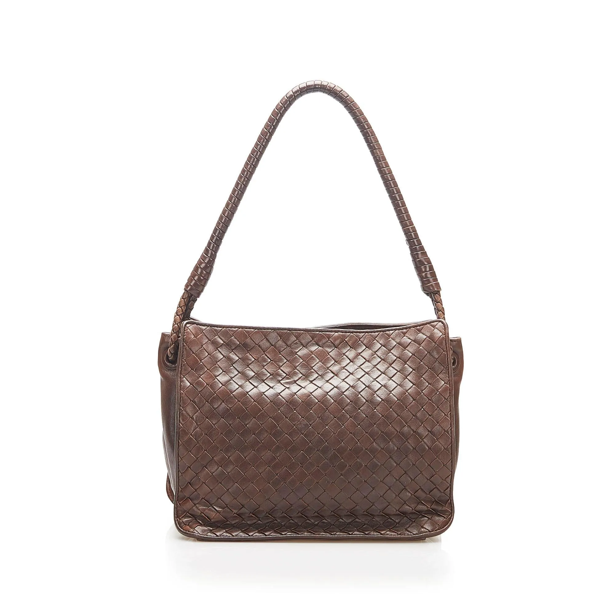 Bottega Veneta Intrecciato Leather Shoulder Bag (SHG-16999)