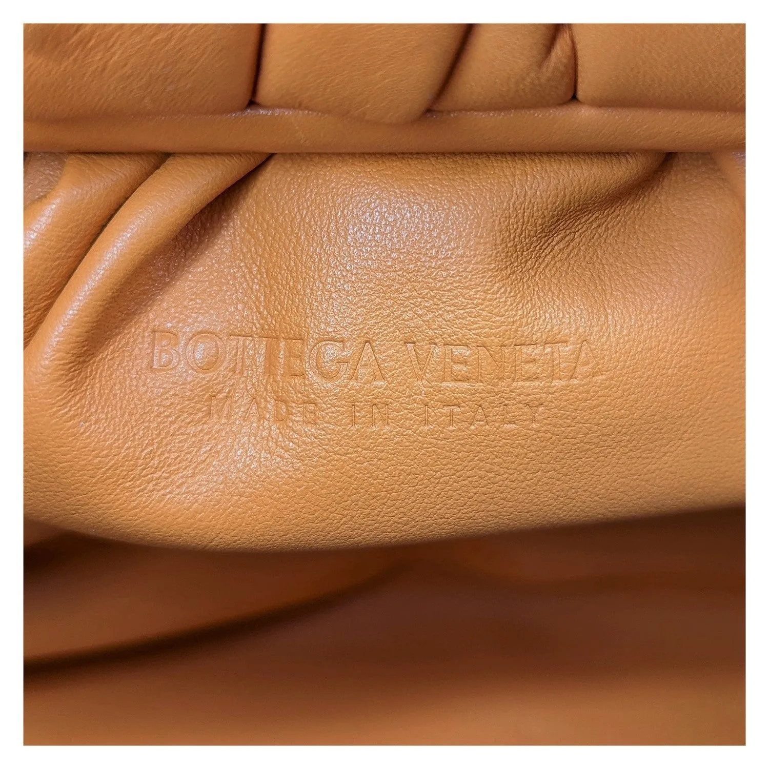 Bottega Veneta Light Orange Calfskin The Shoulder Pouch