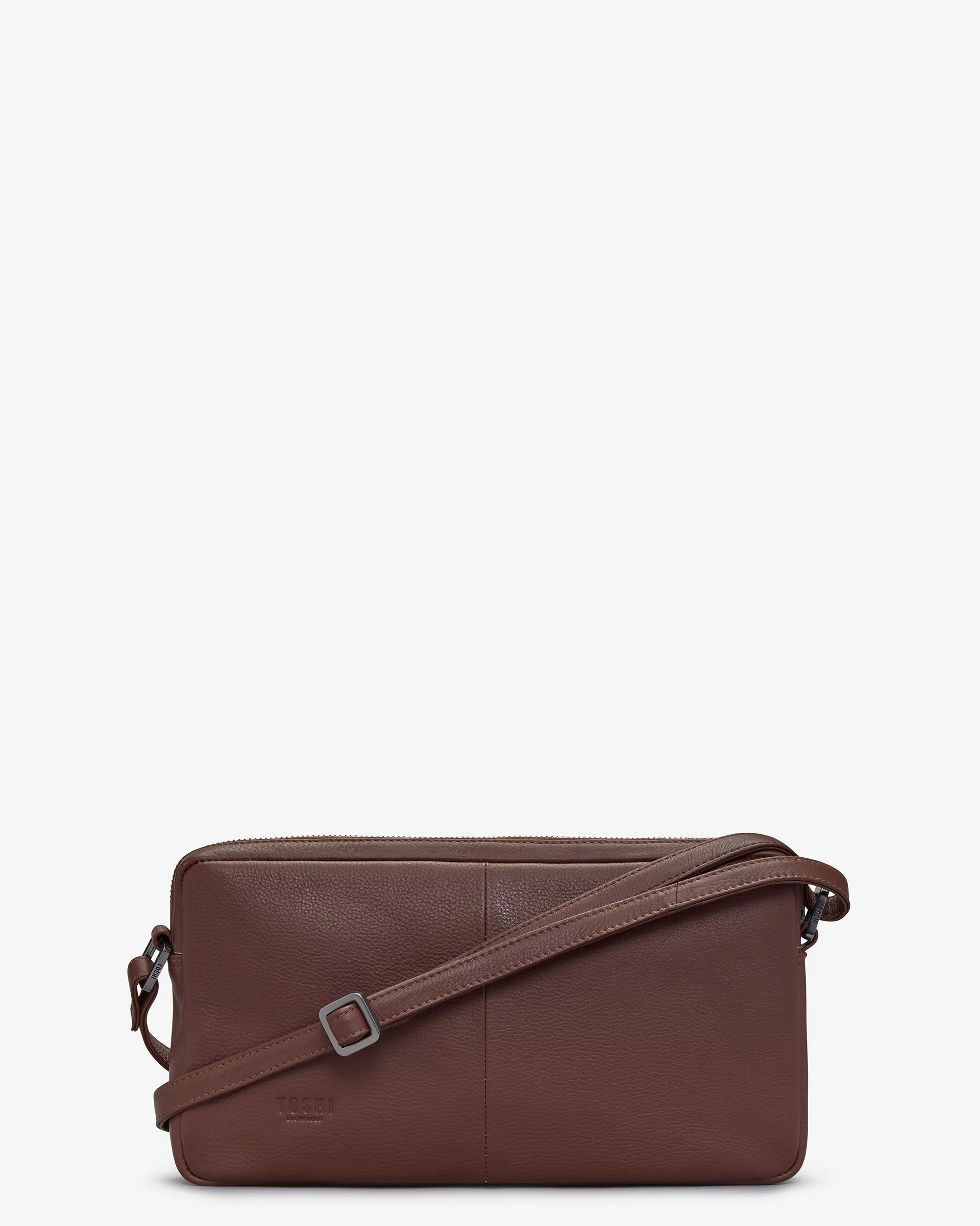 Bourbon Biscuit Leather Cross Body Bag