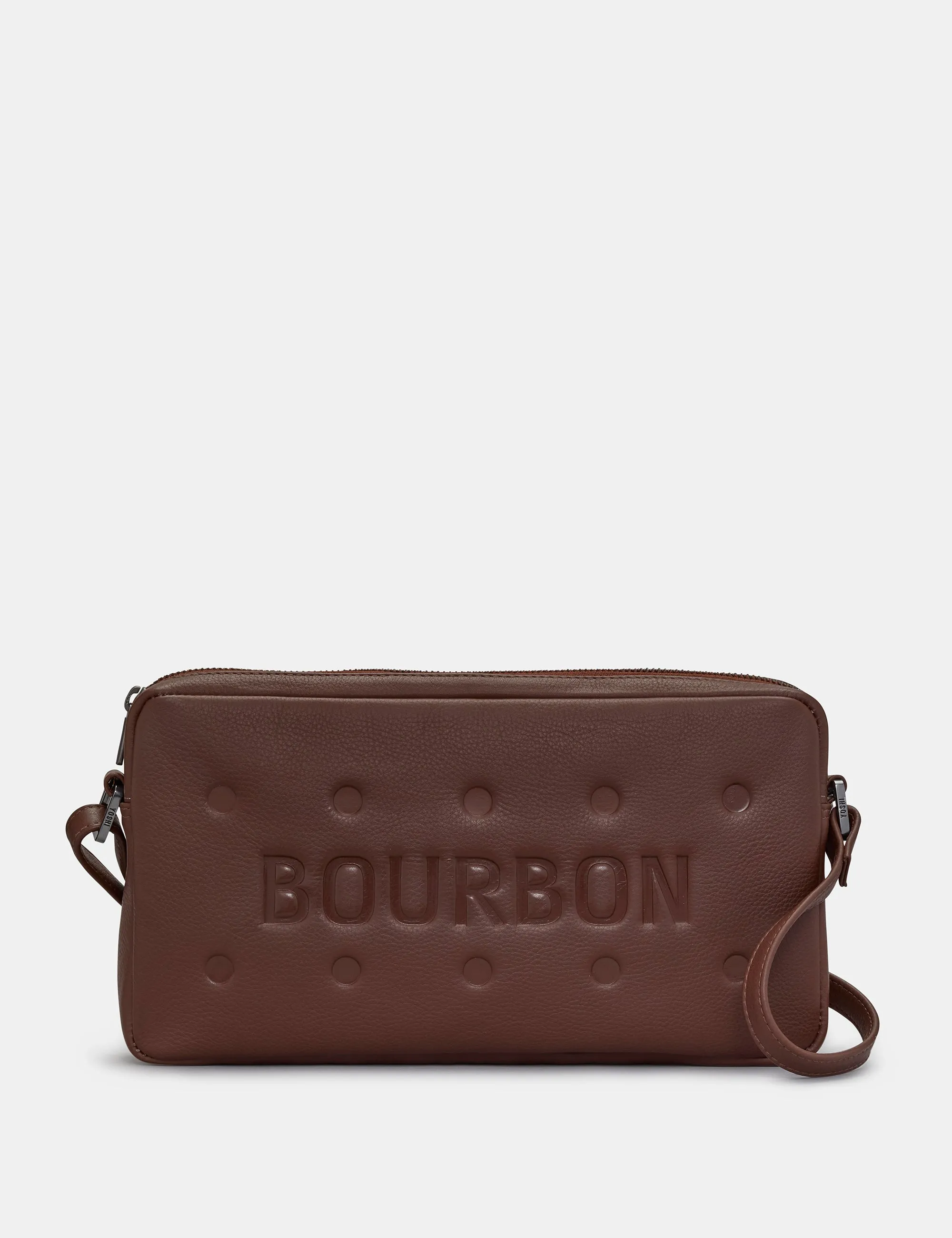 Bourbon Biscuit Leather Cross Body Bag