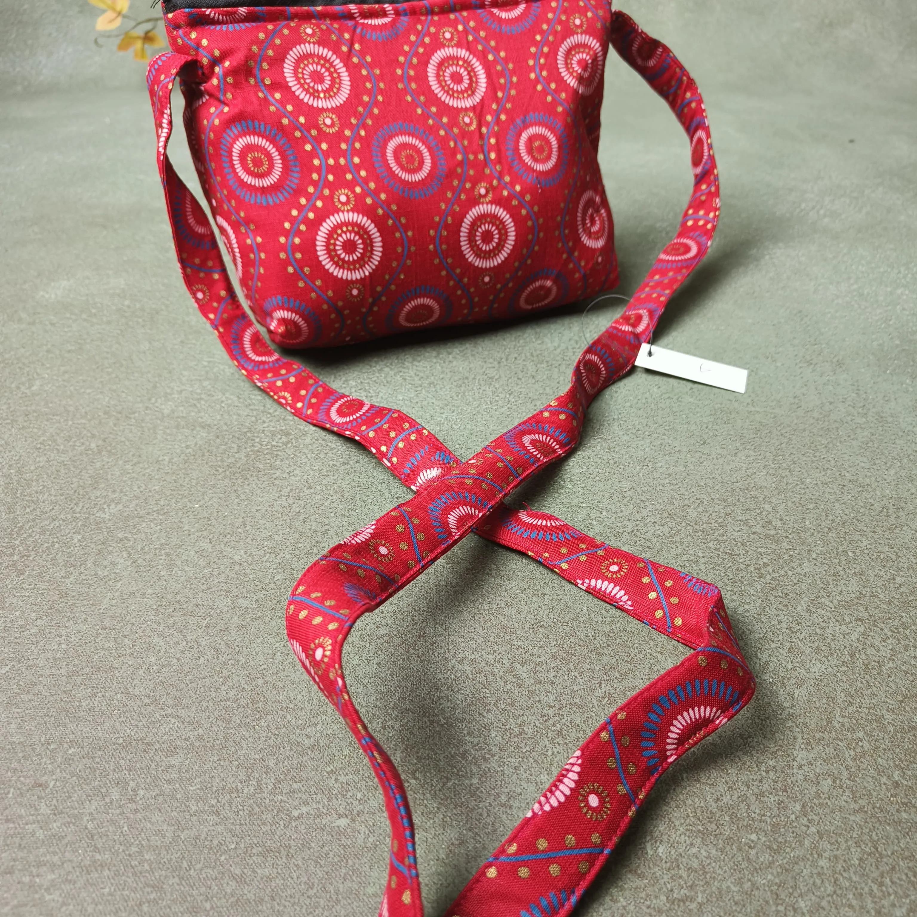 Bristlefront Everyday sling  Red with White Tribal Prints