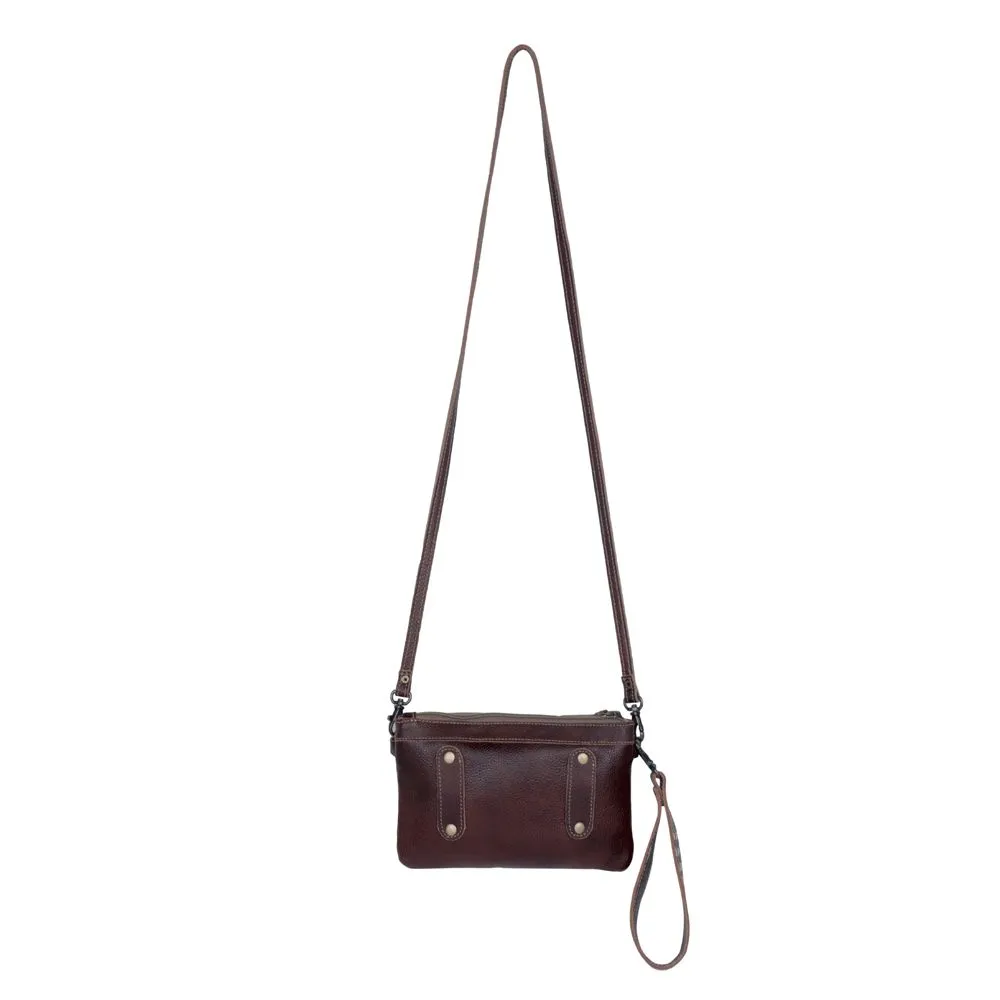 Brown Specked Belted Bag by Myra