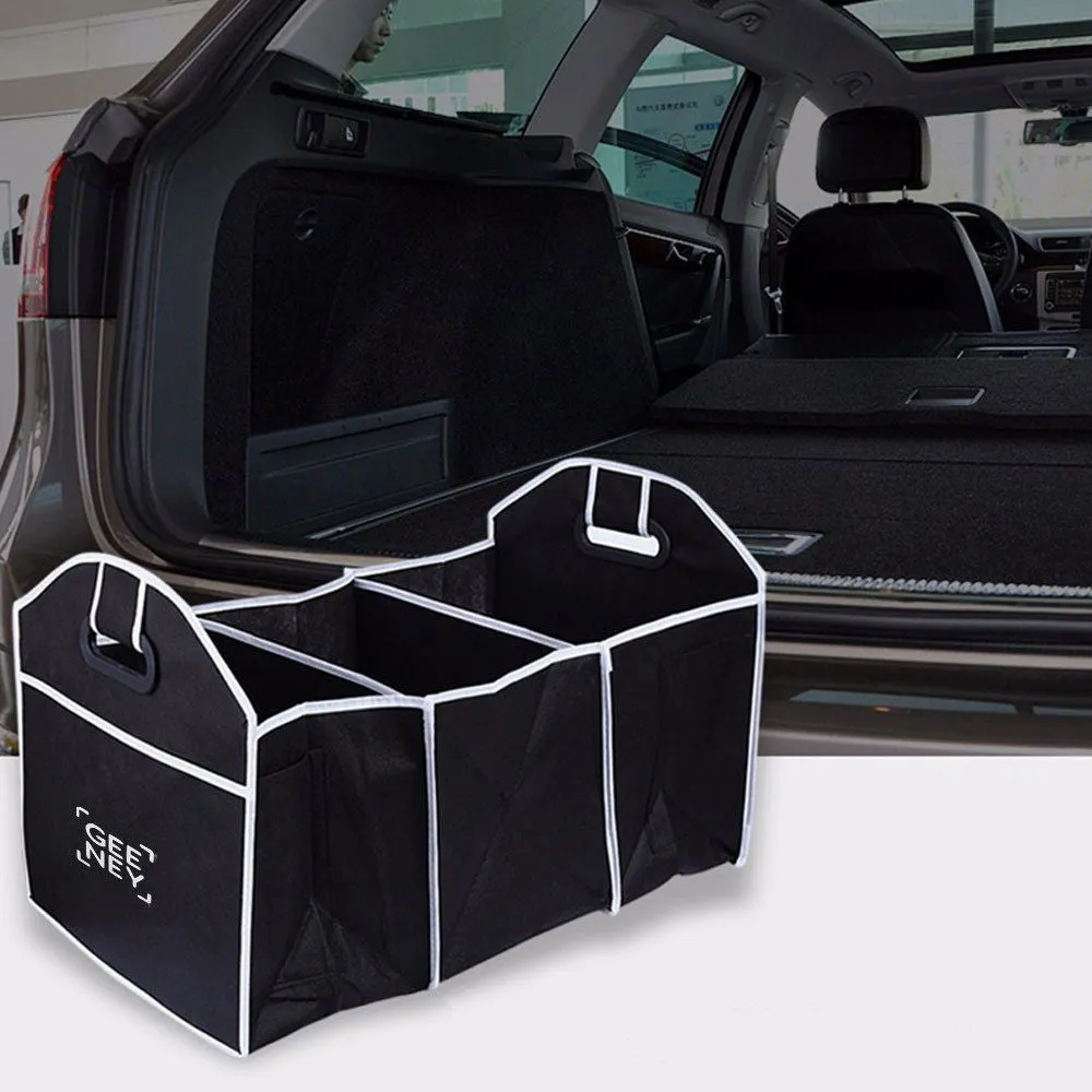 Buy Latest High Quality 2 in 1 Car Boot Storage Organiser - Black Color