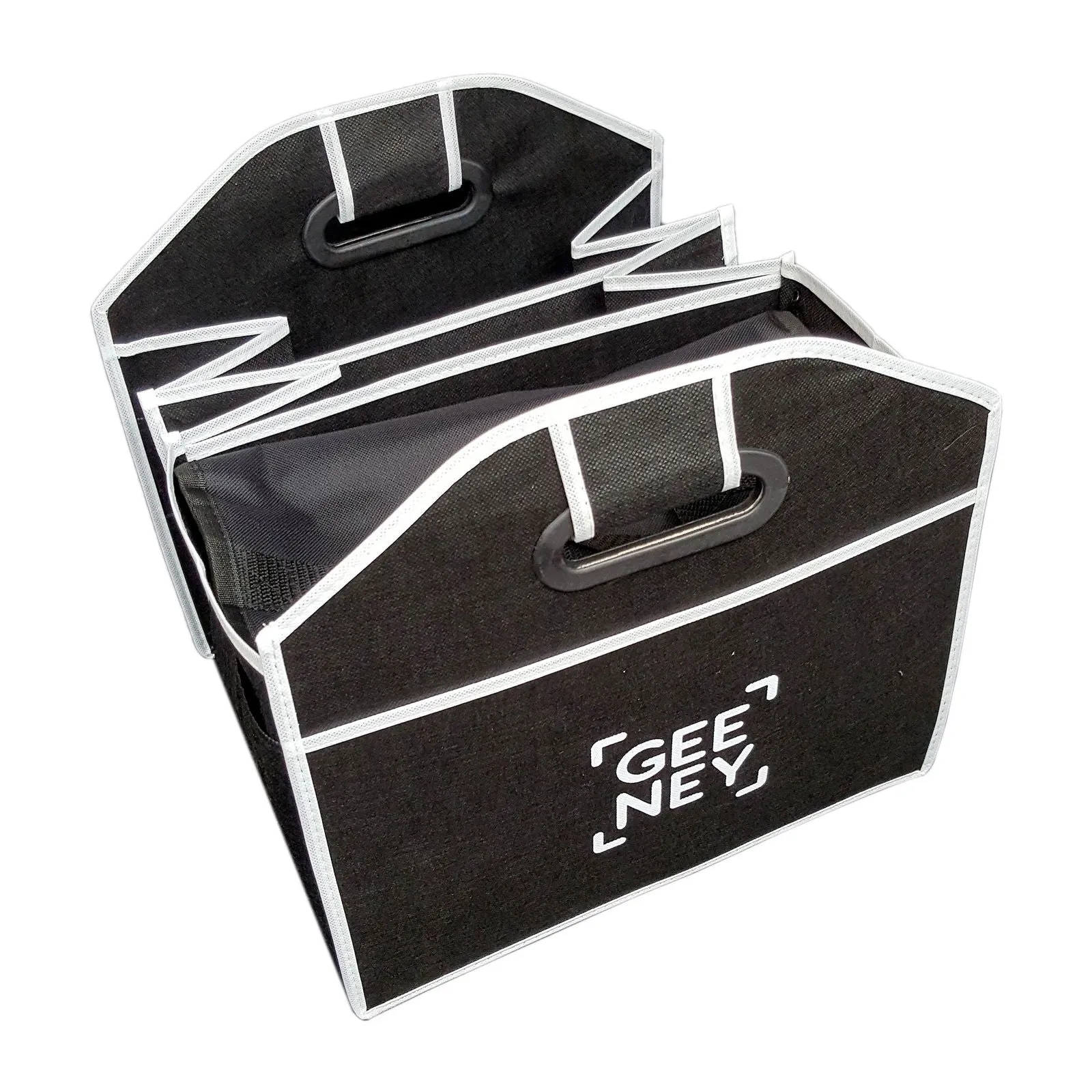 Buy Latest High Quality 2 in 1 Car Boot Storage Organiser - Black Color