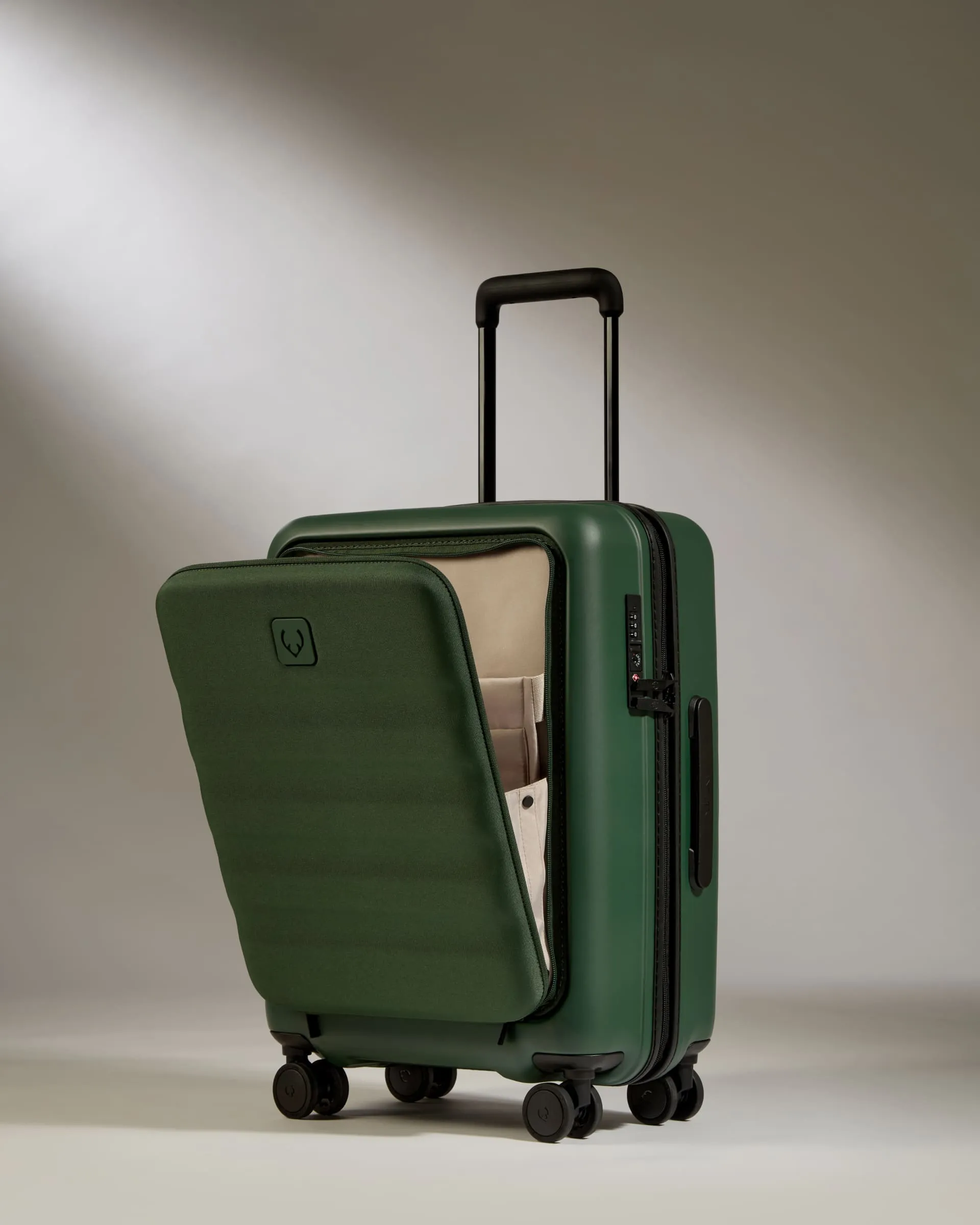 Cabin with Pocket Suitcase in Antler Green - Icon Stripe