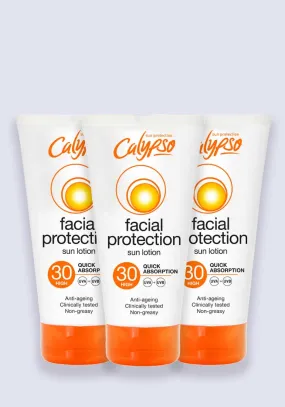 Calypso Facial Sun Protection Cream SPF 30 50ml - 3 Pack