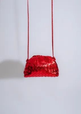 Can't Resist Metallic Handbag Red