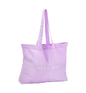 Canvas A N Purple Tote Bag