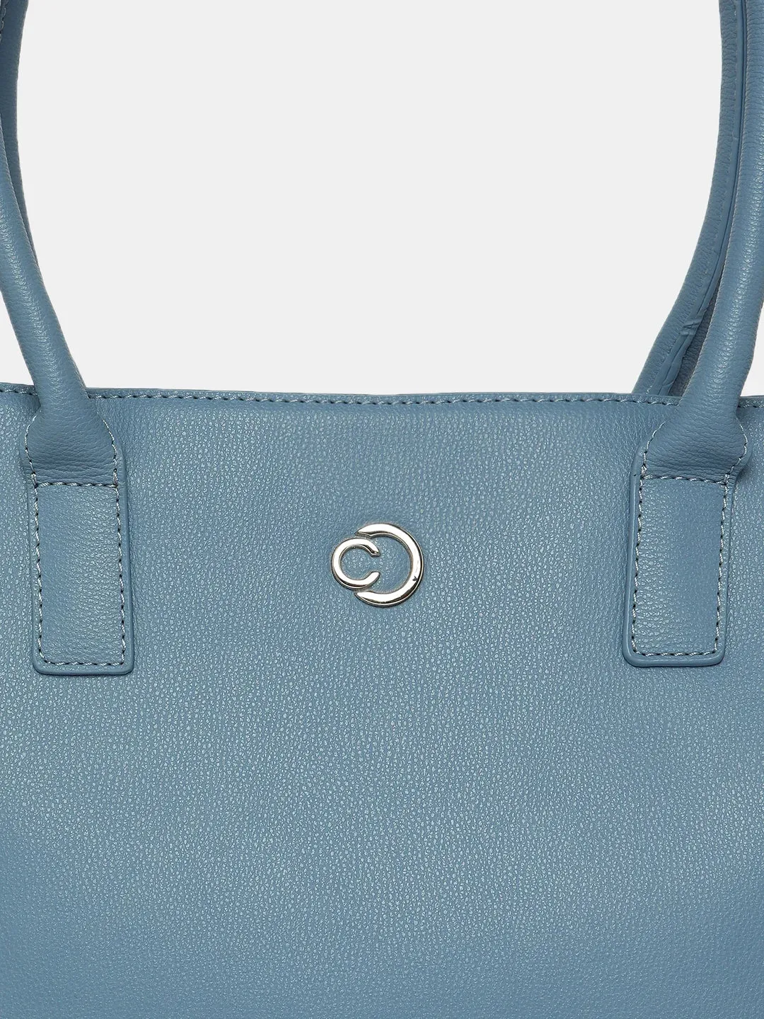 Caprese Milan Satchel Medium Solid Women'S Handbag Blue