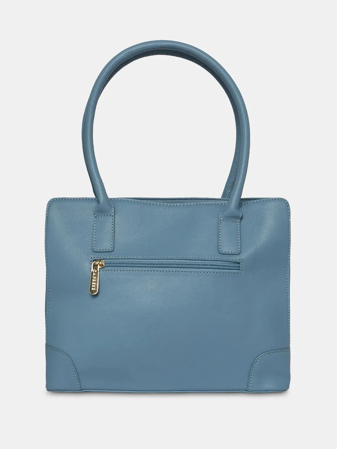 Caprese Milan Satchel Medium Solid Women'S Handbag Blue