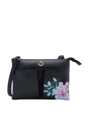 Caprese Shanaya Sling Medium Womens Handbag Black