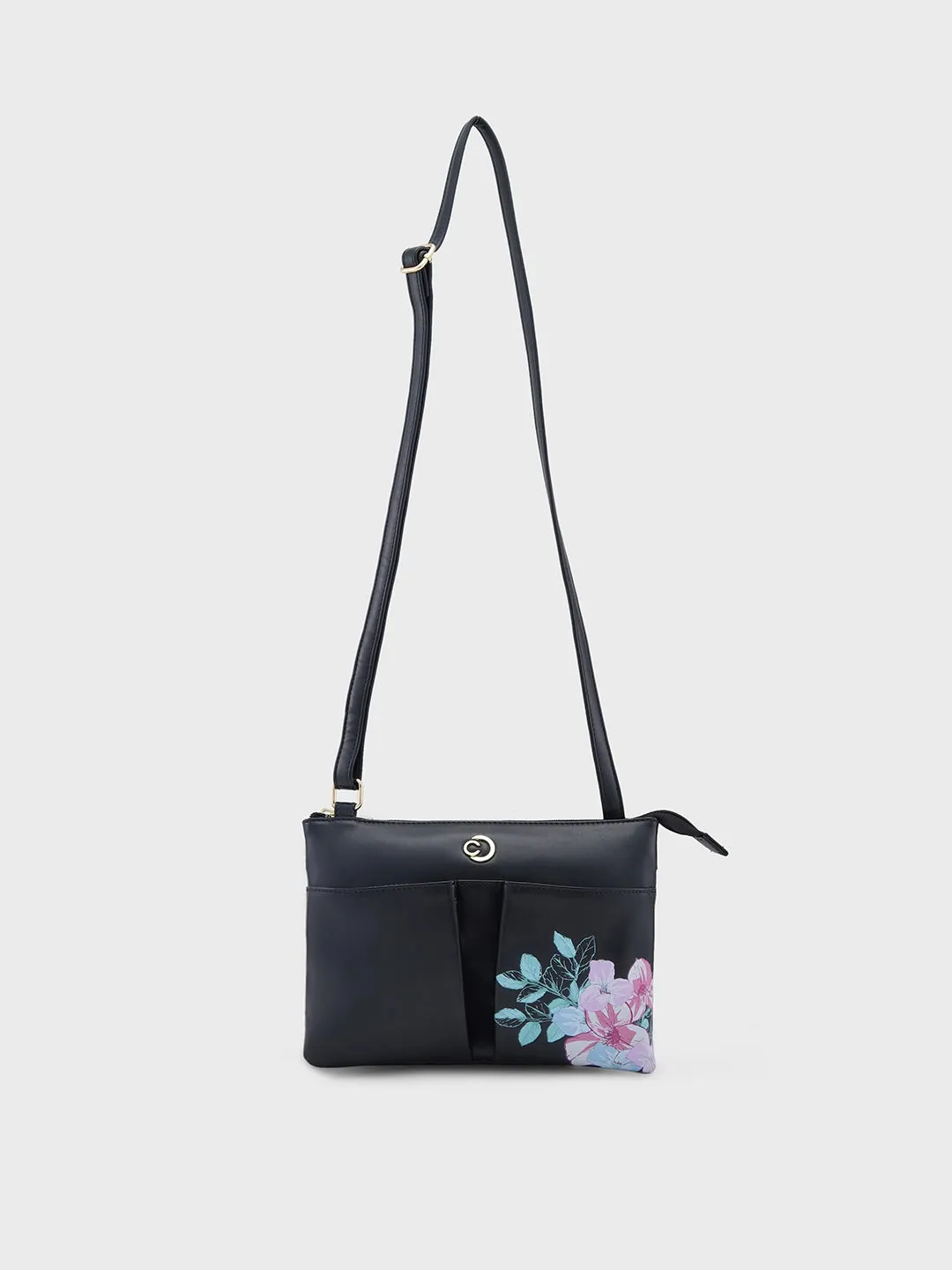 Caprese Shanaya Sling Medium Womens Handbag Black