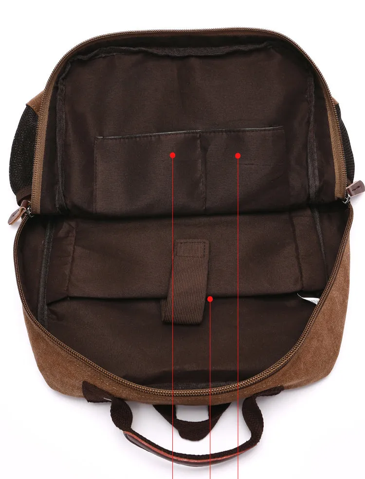 Casual Canvas Travel Student Backpack 8678