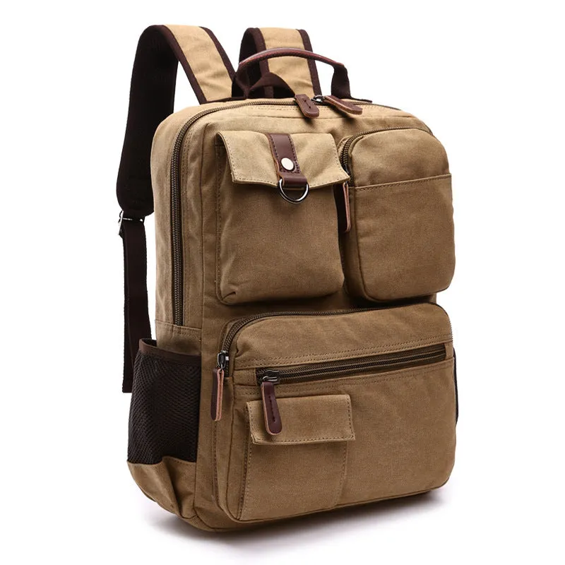 Casual Canvas Travel Student Backpack 8678