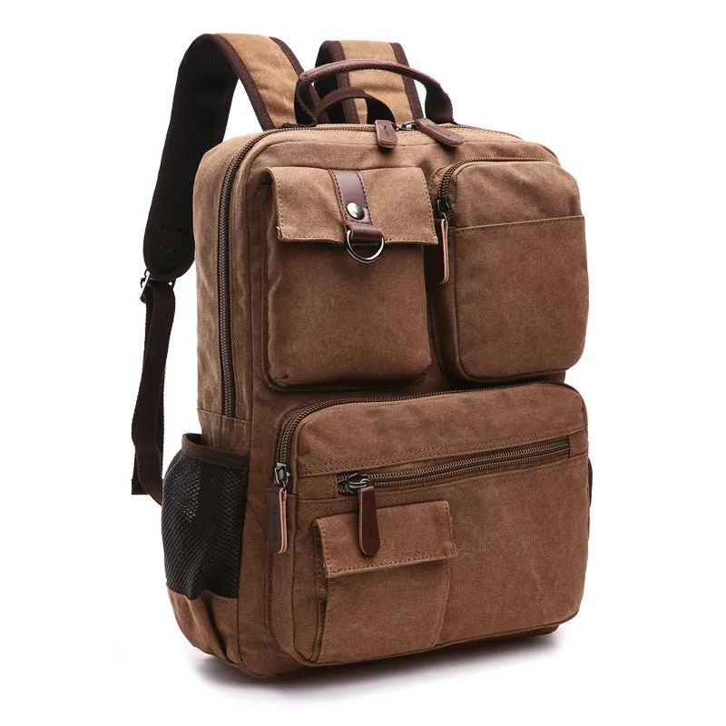 Casual Canvas Travel Student Backpack 8678