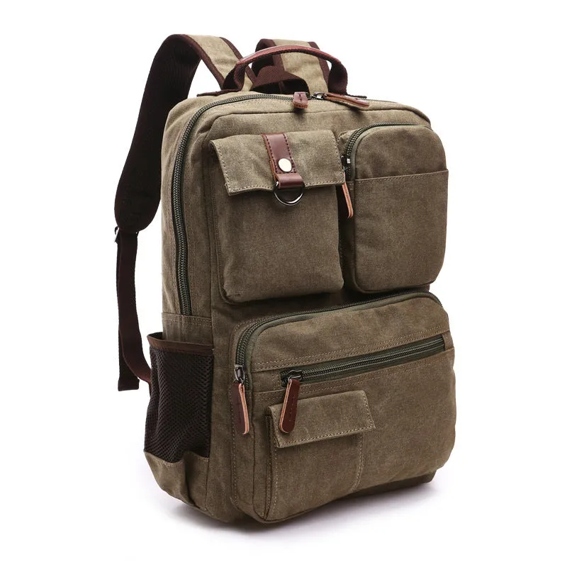 Casual Canvas Travel Student Backpack 8678