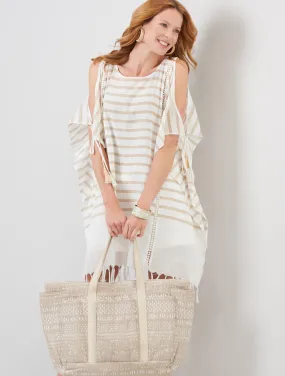 Charlie Paige Neutral Cotton Tote Bag