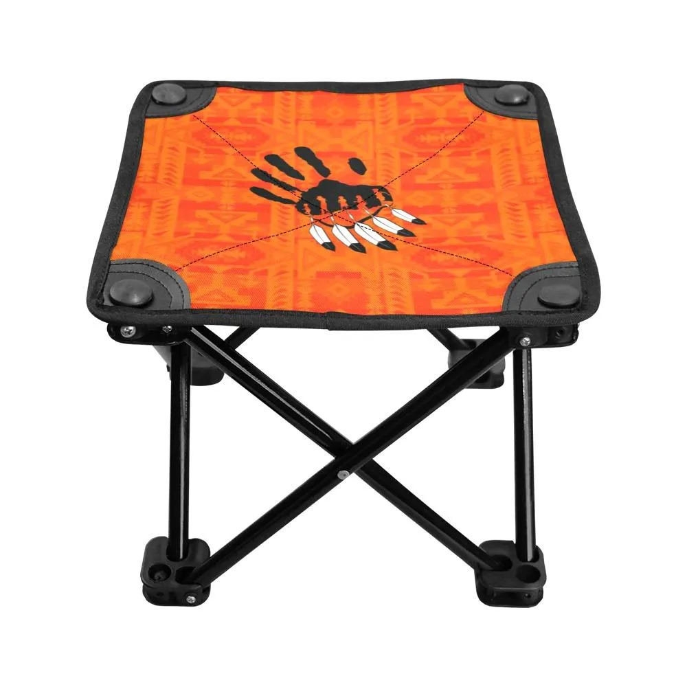 Chiefs Mountain Orange A feather for each Folding Fishing Stool