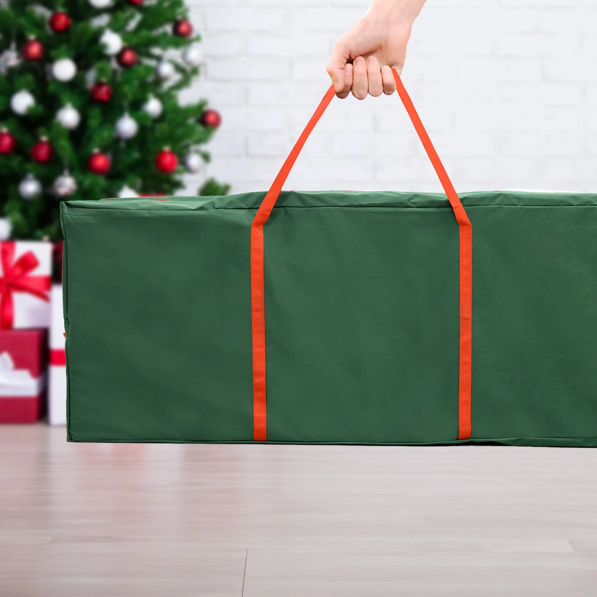 Christmas Wrapping Paper Storage Bag - Foldable, Heavy Duty, 600D Oxford Fabric